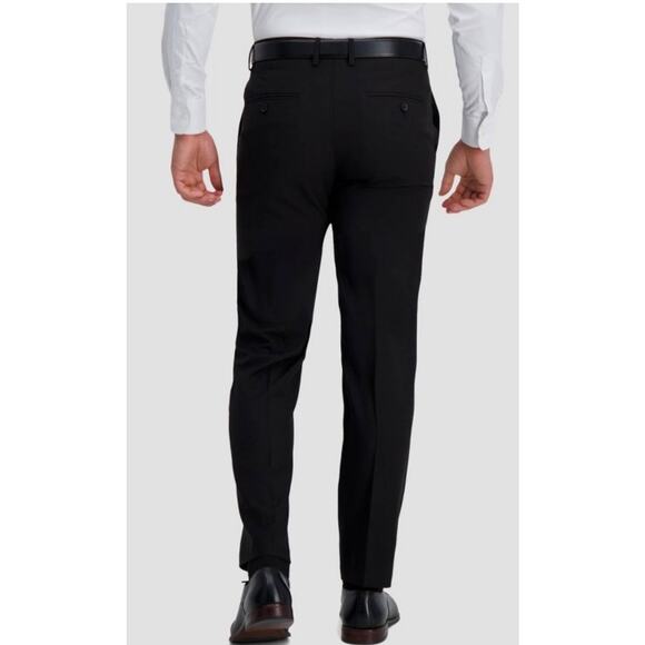 NWT Haggar H26 Men’s Stretch Straight Fit Dress Pants Black size 32x32 - Picture 3 of 9